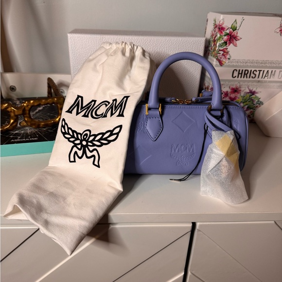 MCM Ella Mini Boston Bag NWOT - Picture 2 of 15